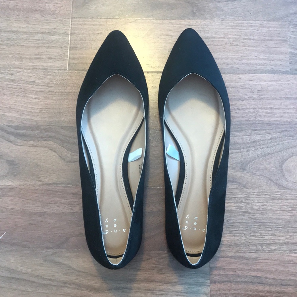 Black A New Day pointy toe flats